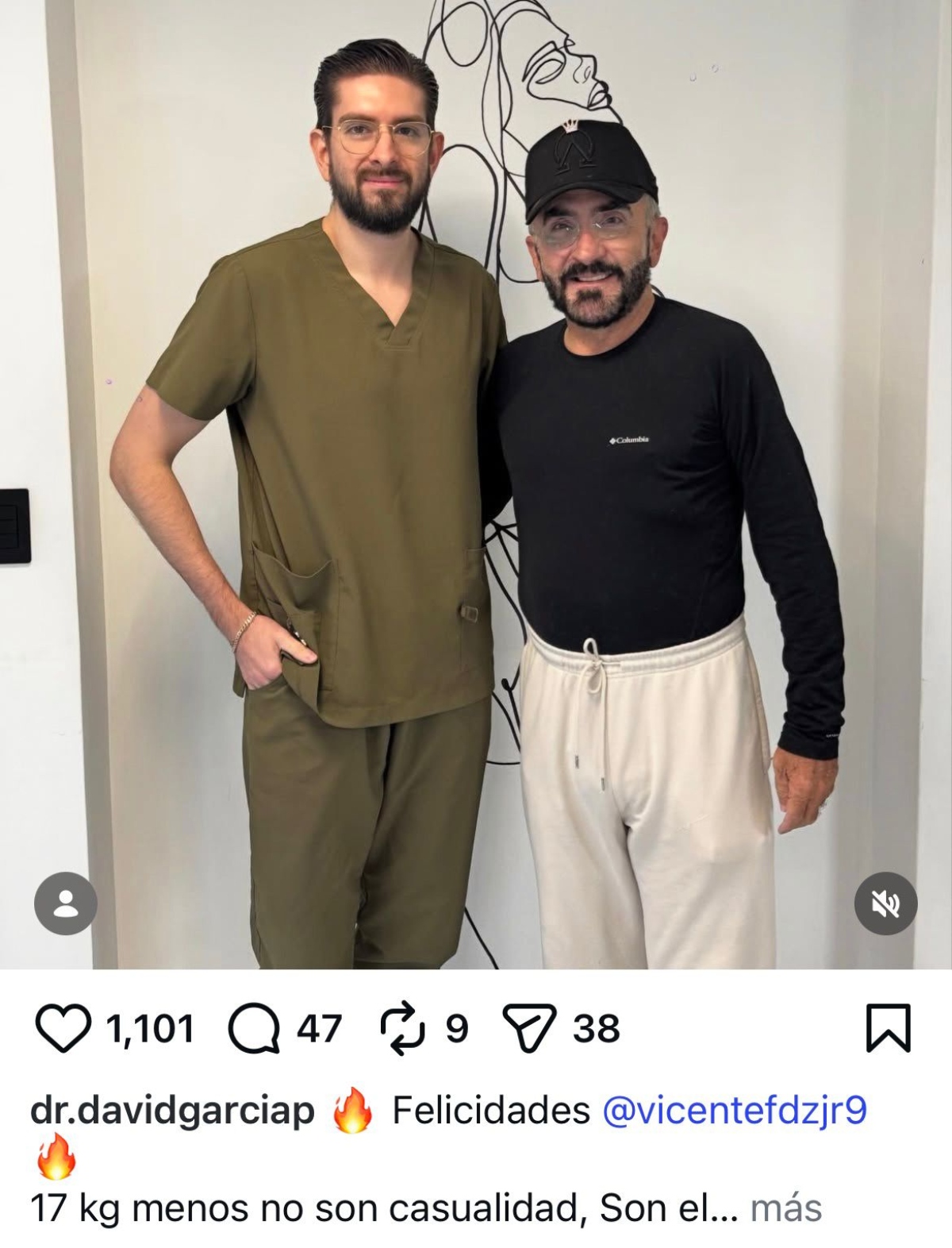 Vicente Fernández Jr, peso