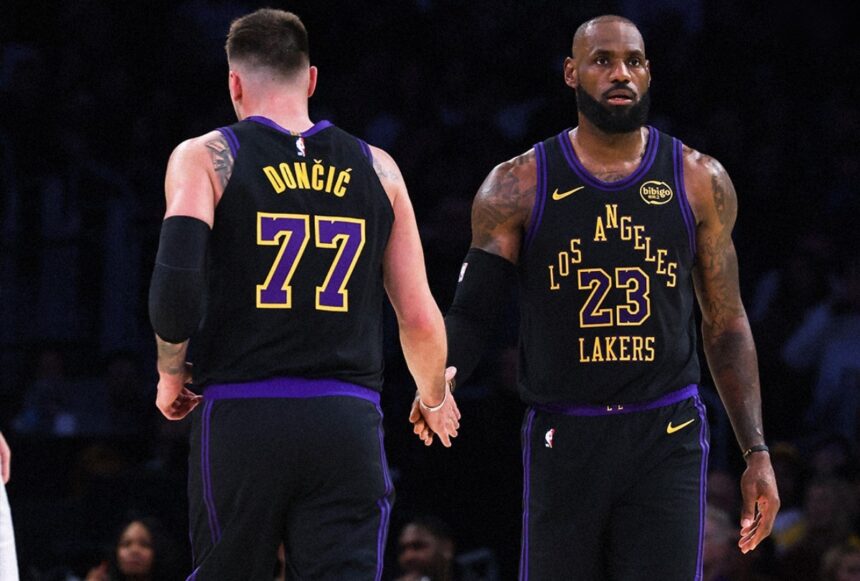 Doncic y LeBron, Luka Doncic, LeBron James, Los Ángeles Lakers, NBA, QuéOnnda