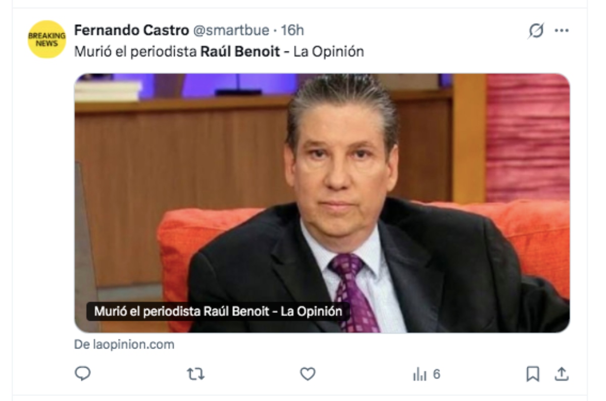 Raúl Benoit, Univisión