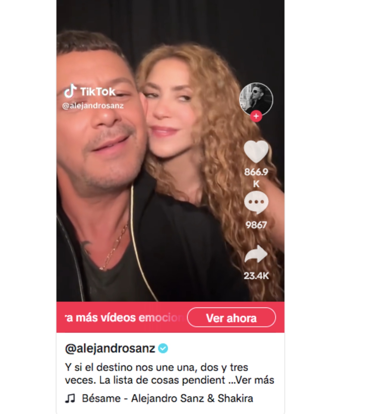 Alejandro Sanz, Shakira, music