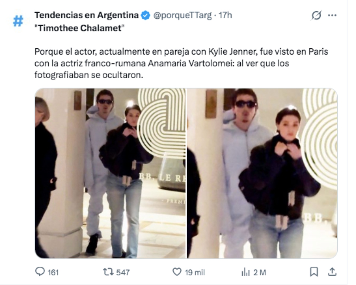 Timothée Chalamet, Anamaria Vartolomei