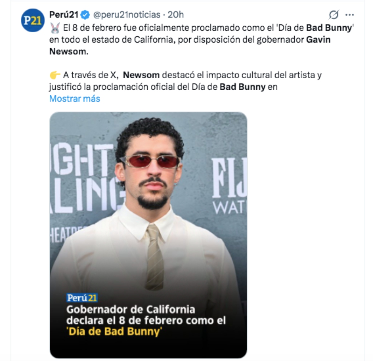 Gavin Newsom, Bad Bunny