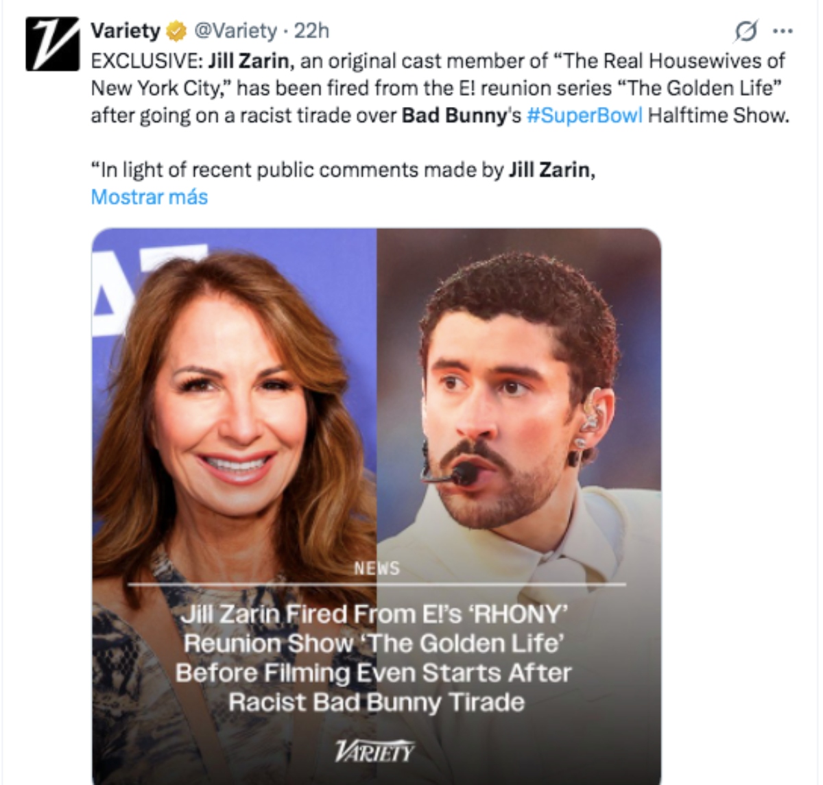 Bad Bunny, Jill Zarin