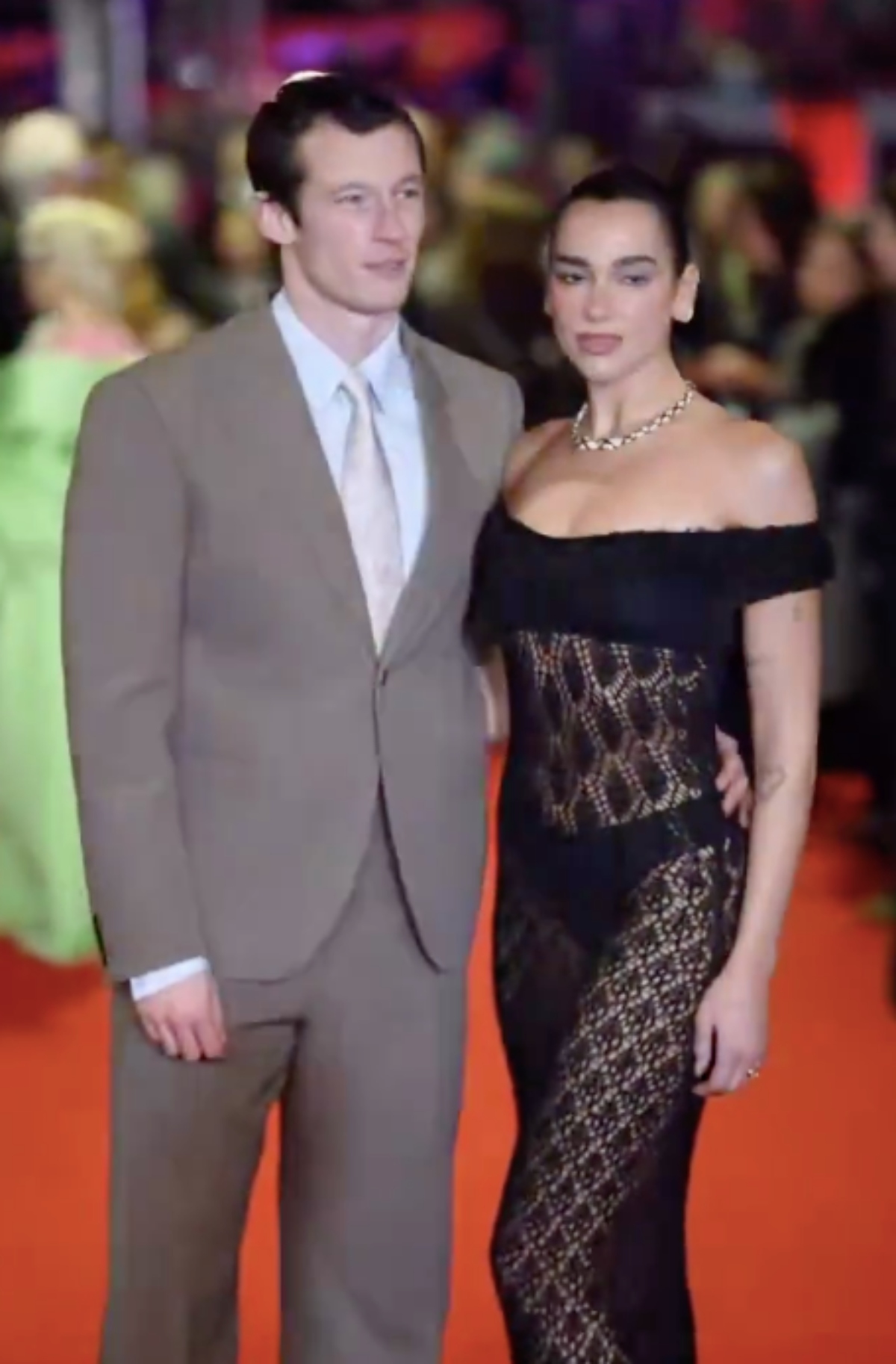 Dua Lipa, Callum Turner red carpet