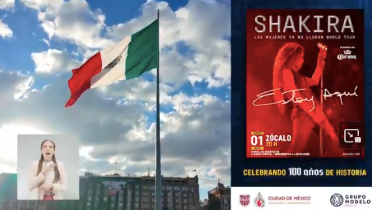 Shakira concierto Zócalo, Música