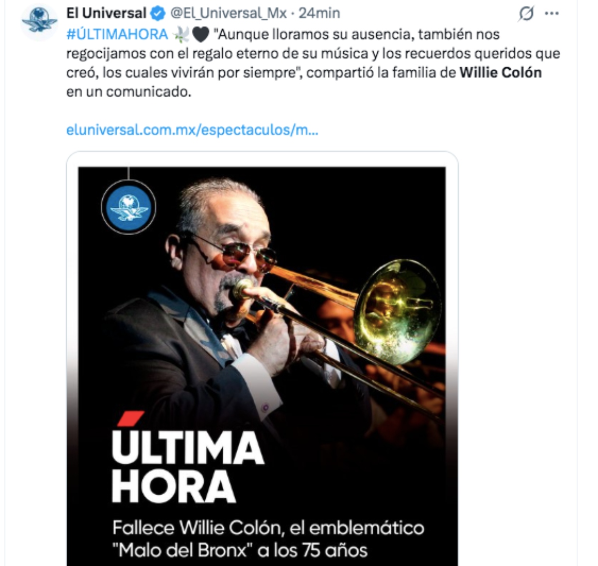 Willie Colón muere, famosos