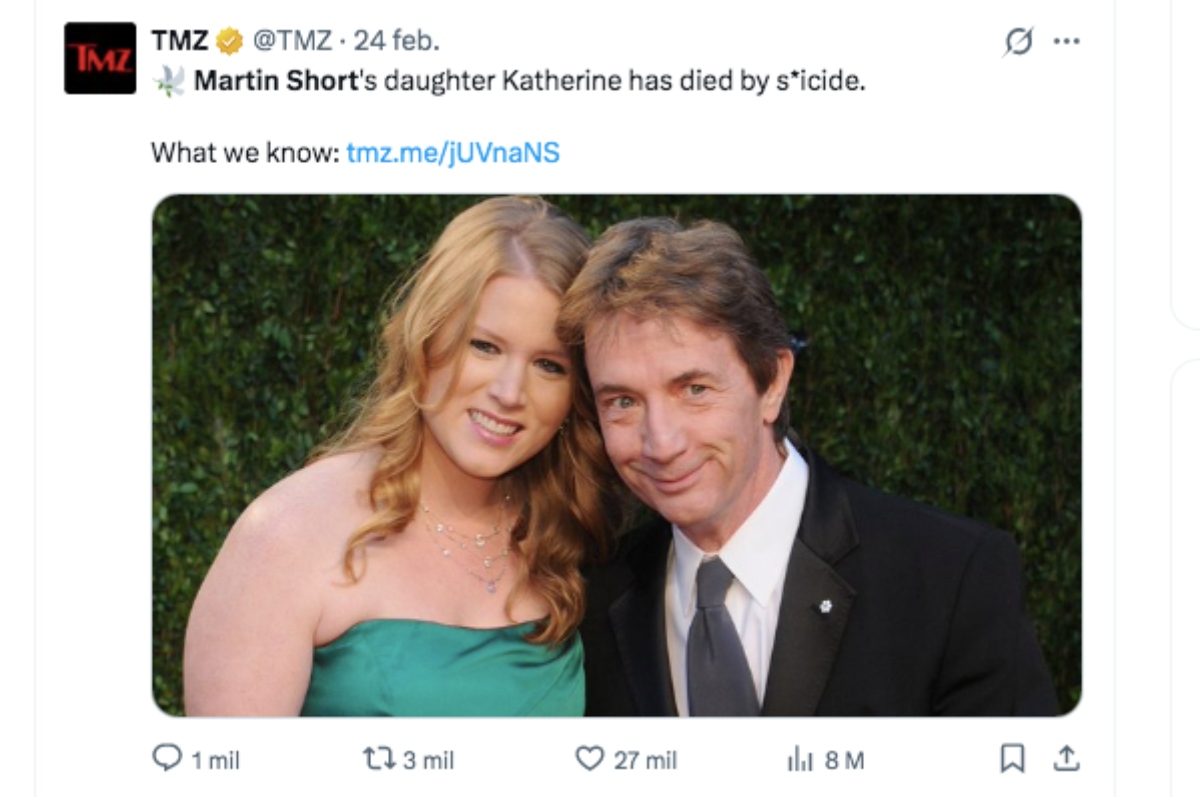 Martin Short tragedia hija, famosos