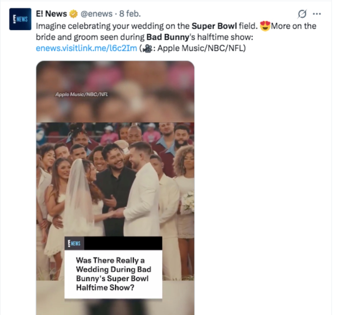 Bad bunny Super Bowl wedding, music