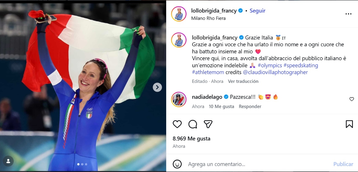 Francesca Lollobrigida, Milán-Cortina 2026