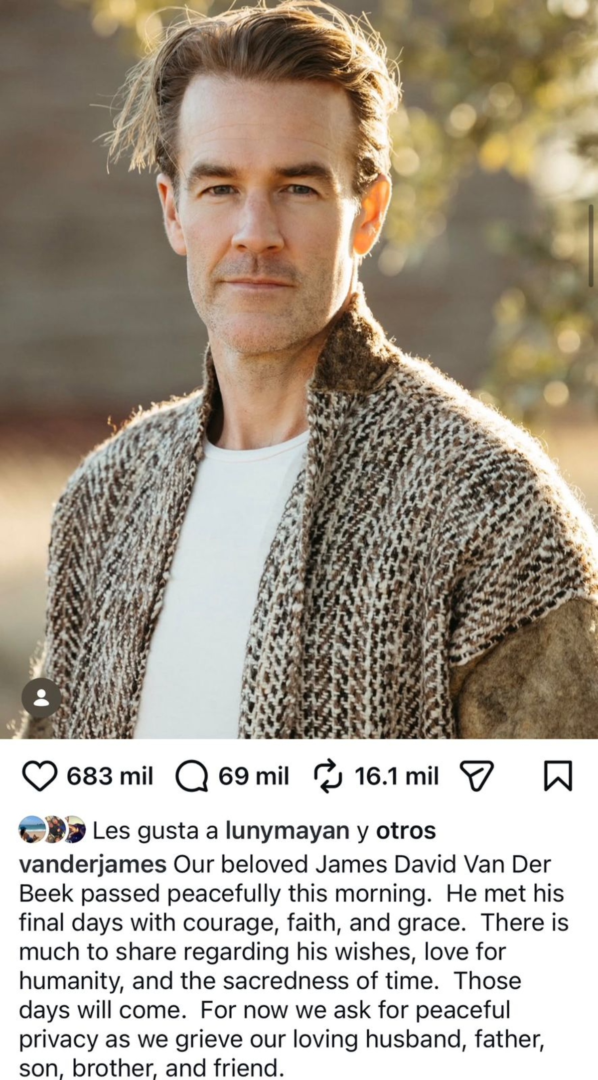 James Van Der Beek, serie