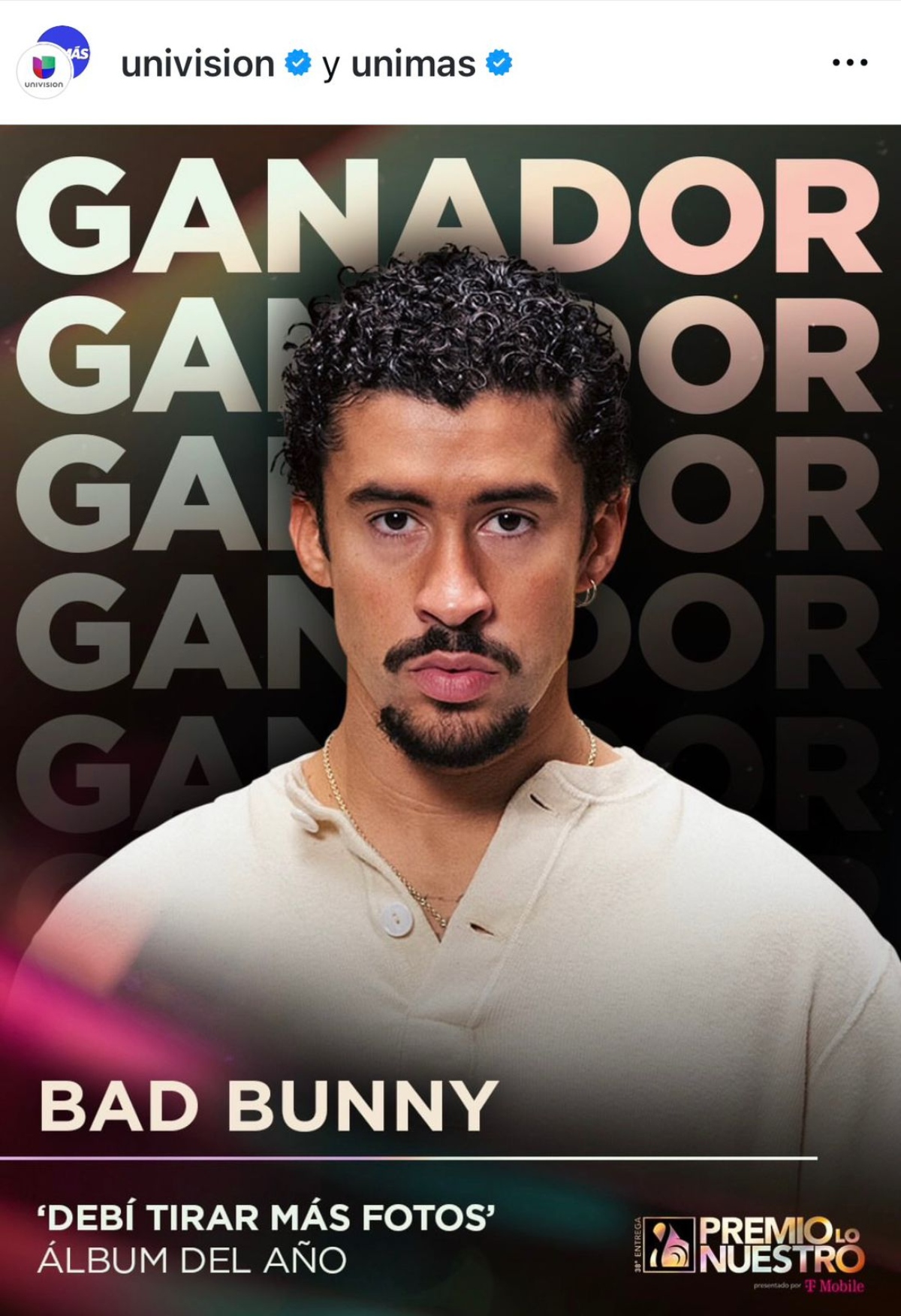 Bad Bunny Premio Lo Nuestro