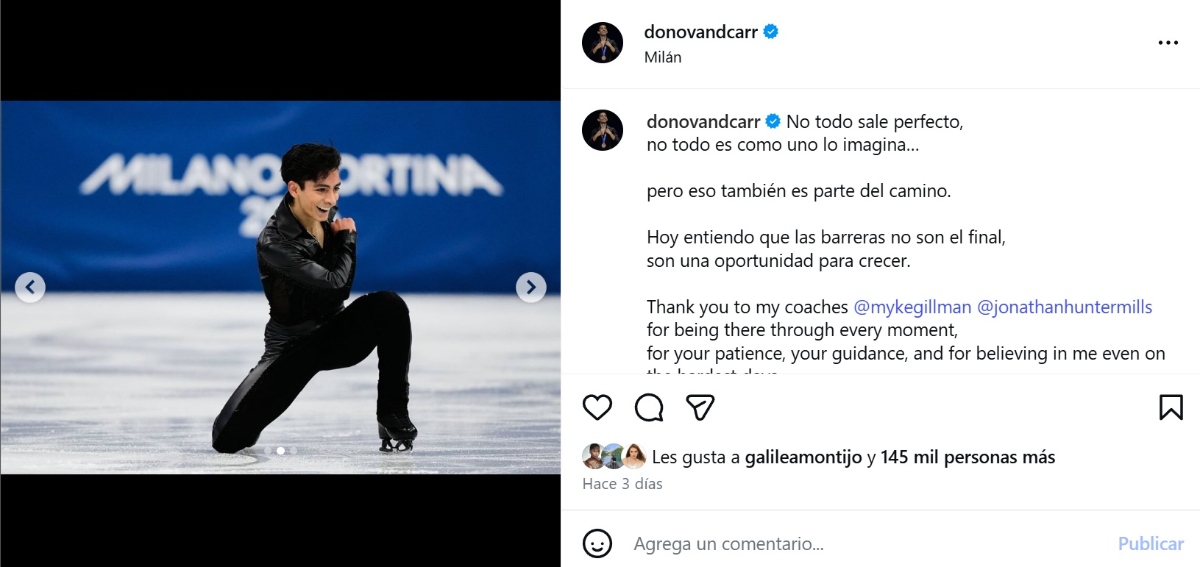 Milano-Cortina 2026, Donovan Carrillo