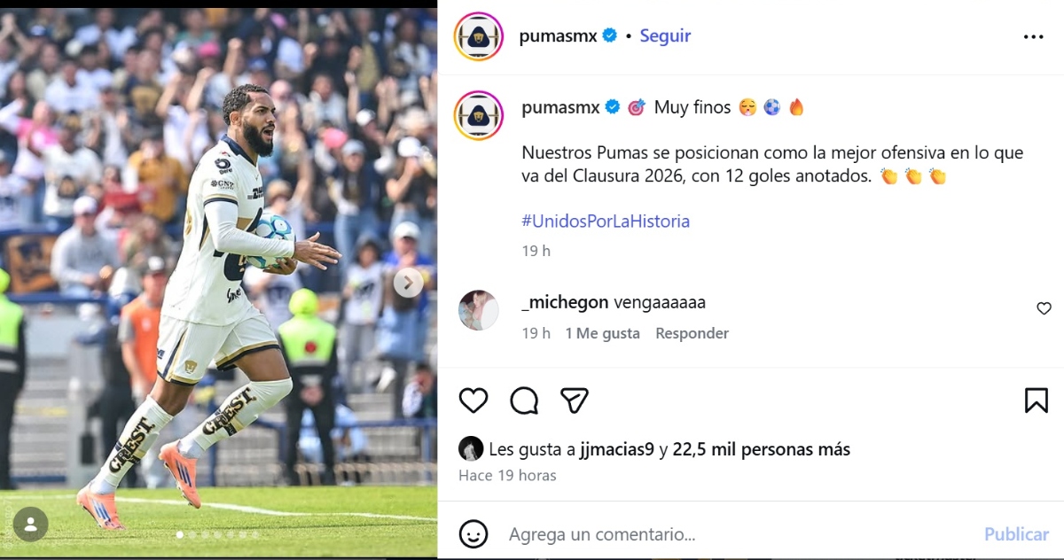 Liga MX Clausura 2026, Pumas