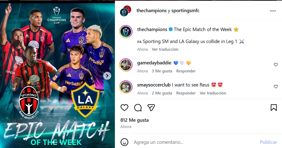 LA Galaxy Concachampions 2026, Sporting San Miguelito, 