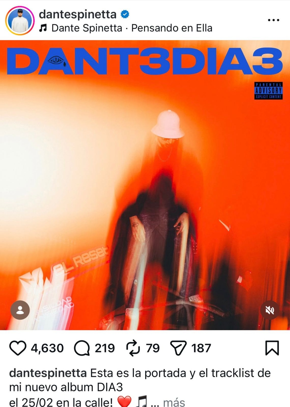 Dante Spinetta nuevo disco 'Día 3'