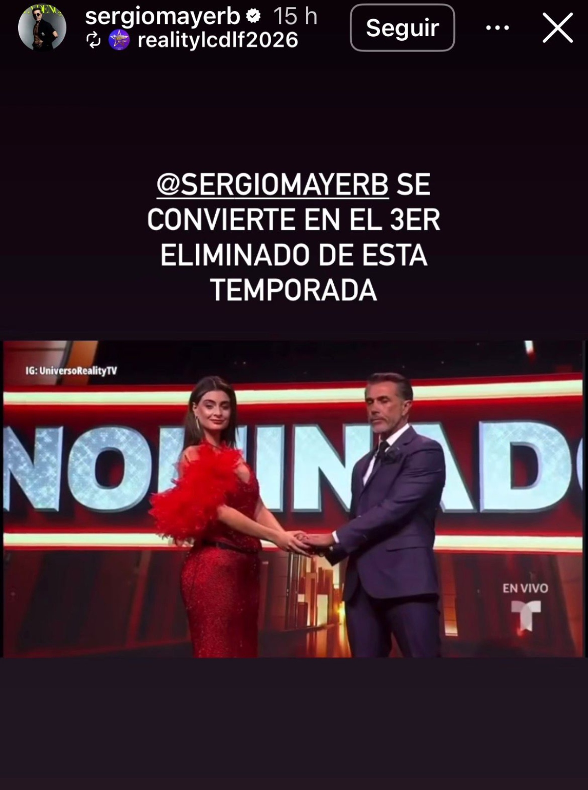 Sergio Mayer expulsado La Casa de los Famosos