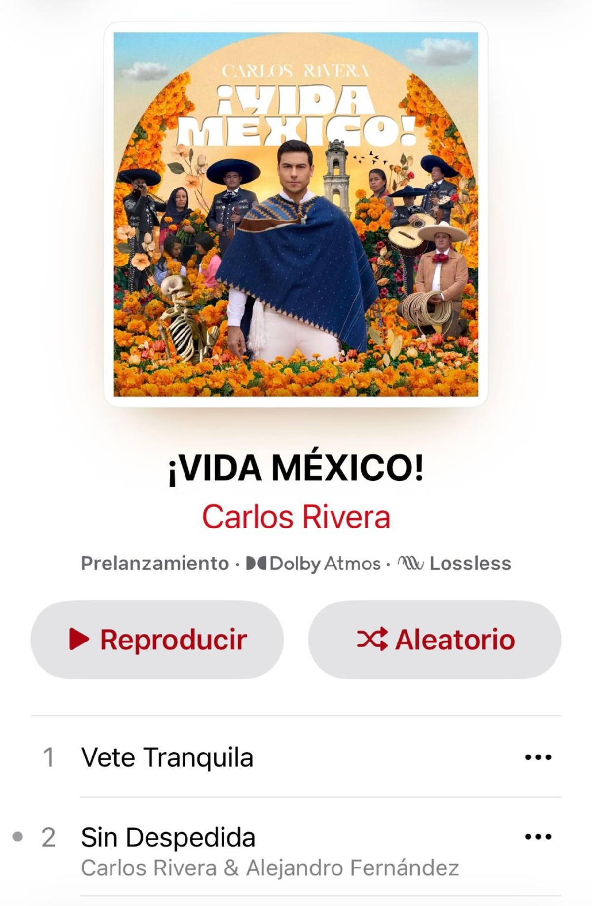 Carlos Rivera new album Vida Mexico