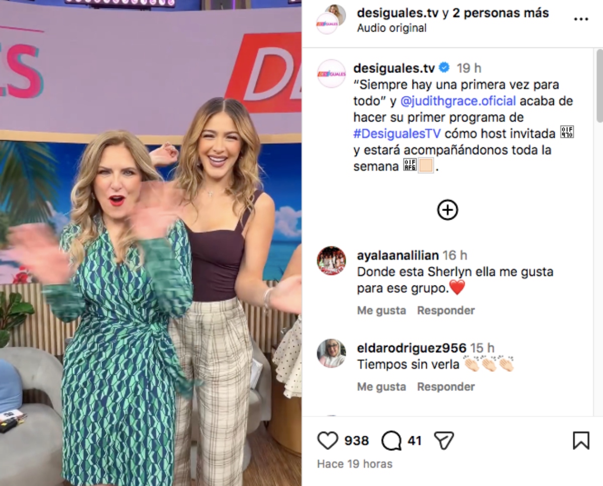 Desiguales nueva conductora Judith Grace