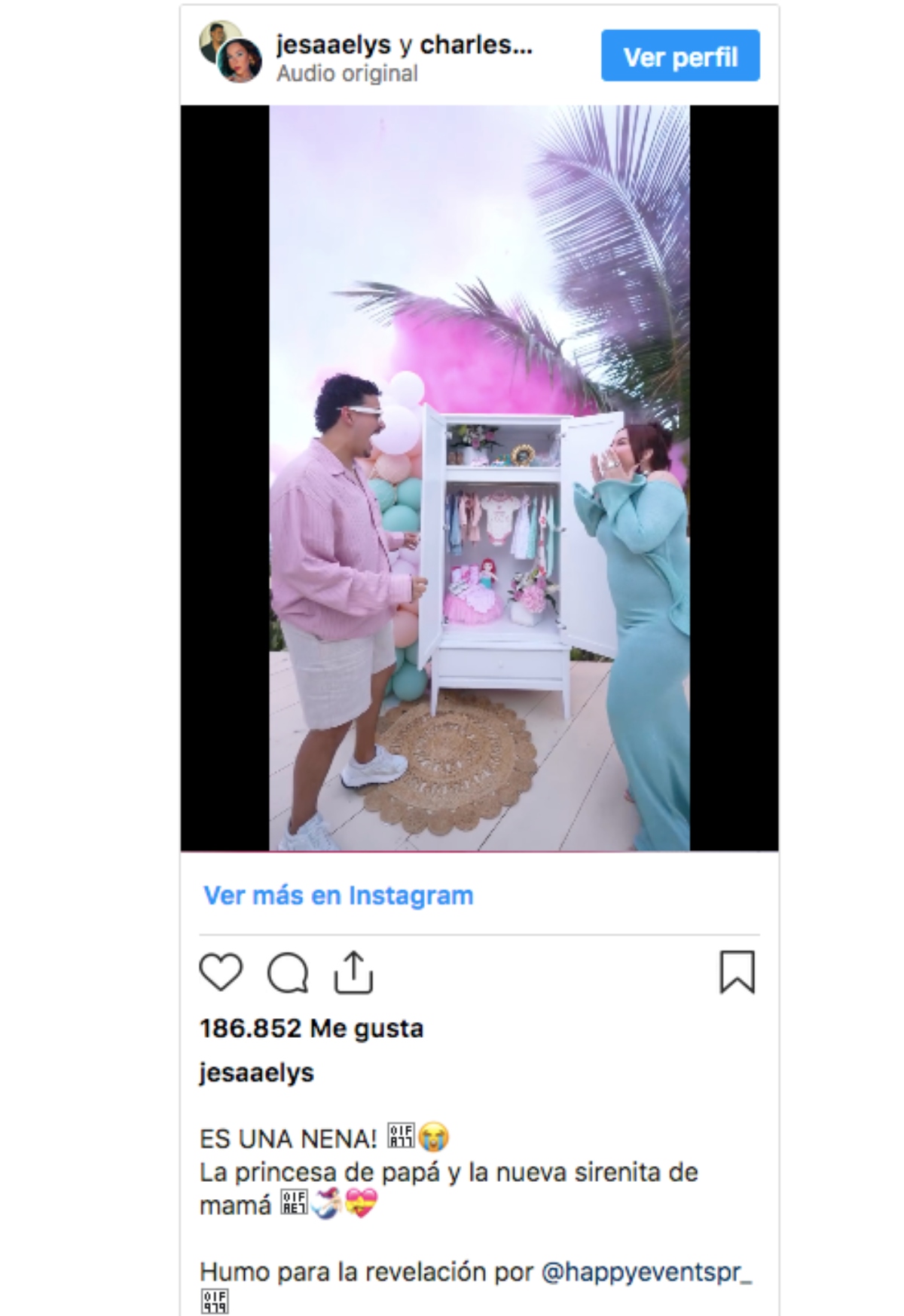 Daddy Yankee gender reveal baby daughter