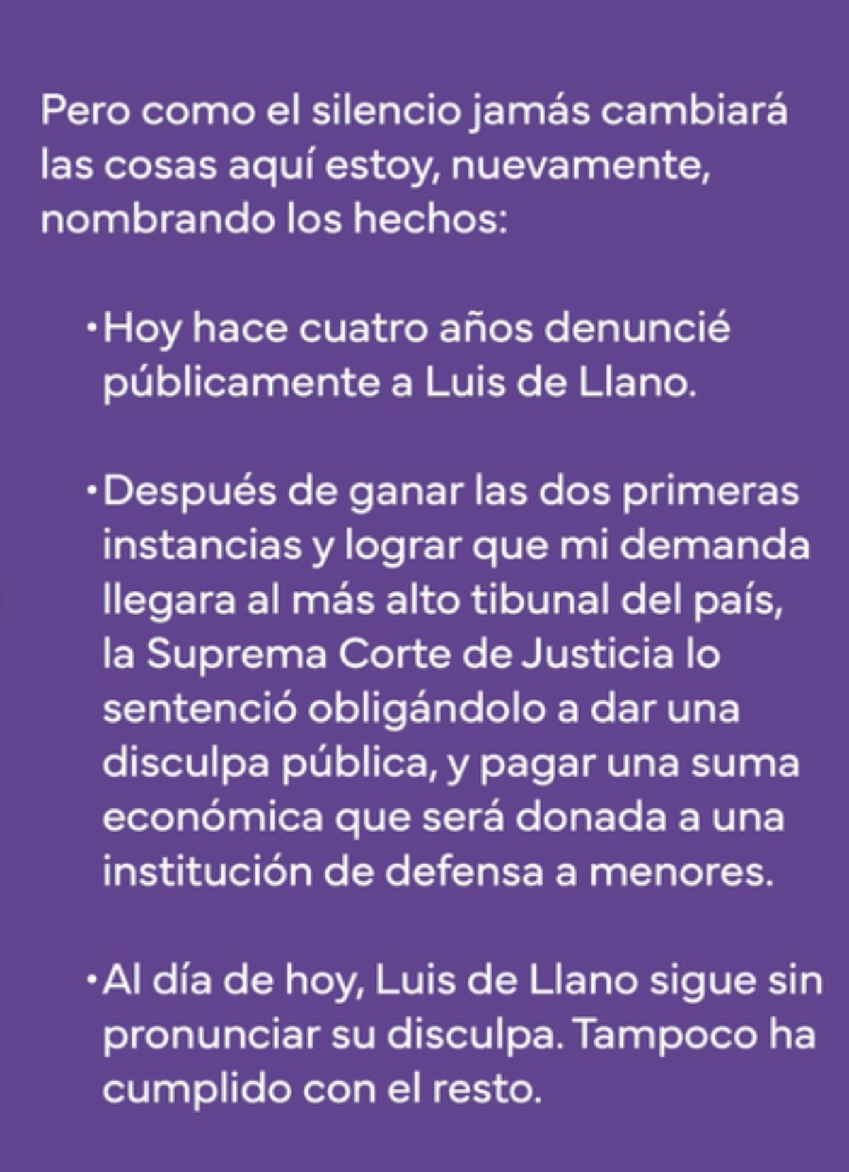 Sasha Sokol denounces Luis de Llano