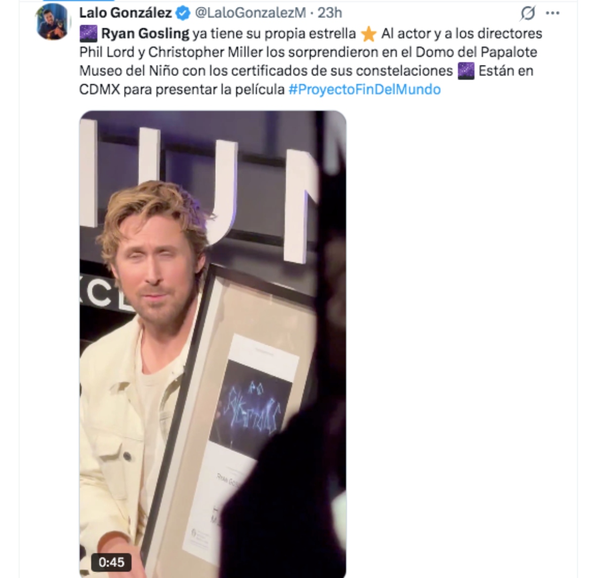 Ryan Gosling nueva película 'Project Hail Mary'