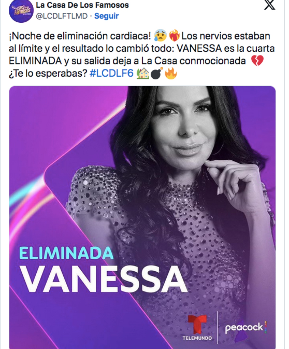 Vanessa Arias expulsion Casa de los Famosos