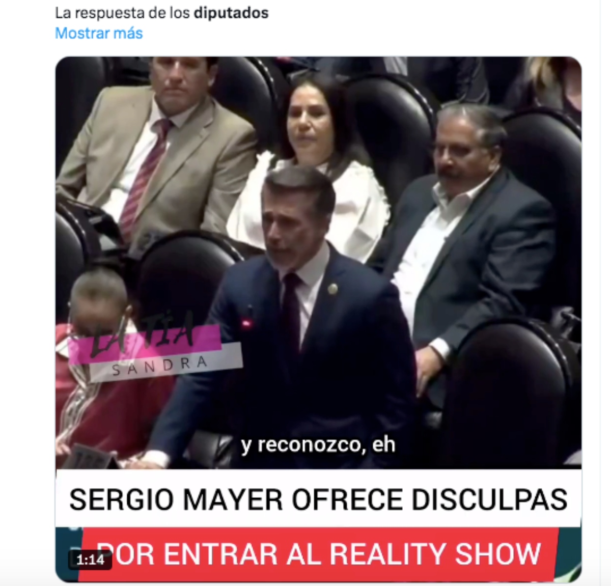 Sergio Mayer pide disculpas Cámara de Diputados