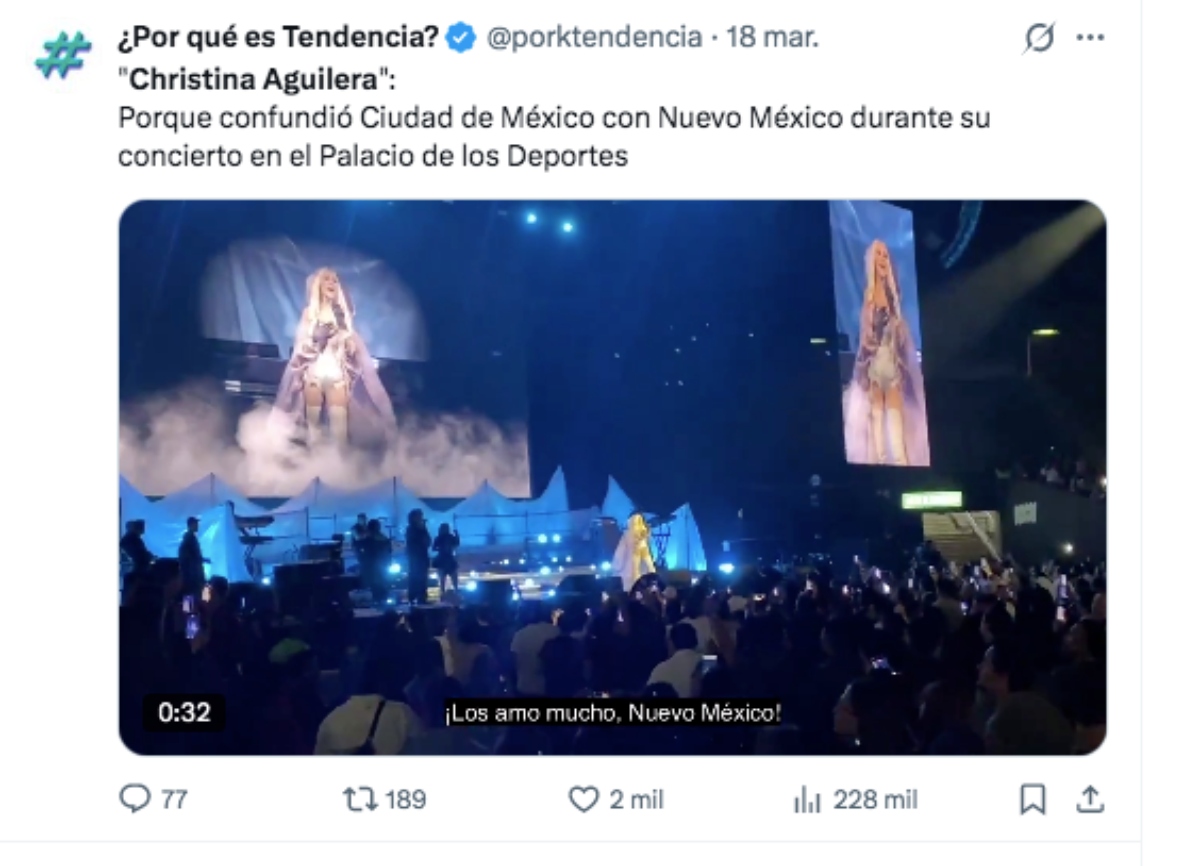 Christina Aguilera concierto Ciudad de México