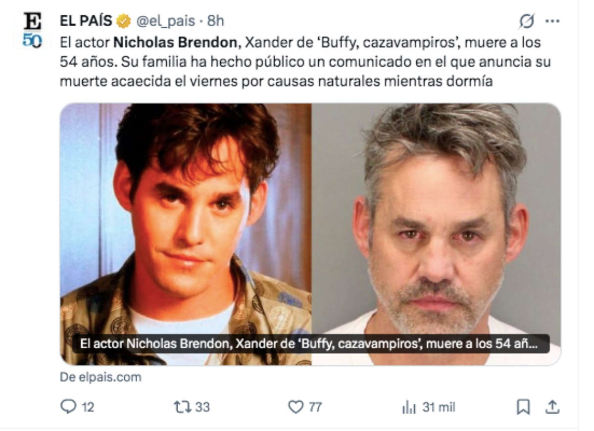 Nicholas Brendon de Buffy La Cazavampiros