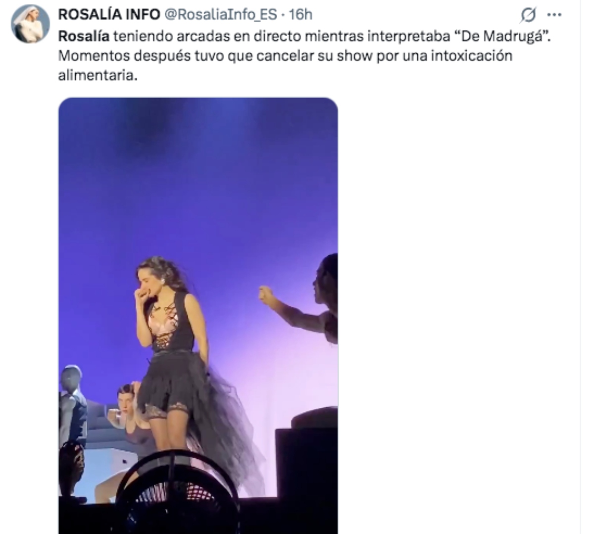 Rosalía cancela show por salud
