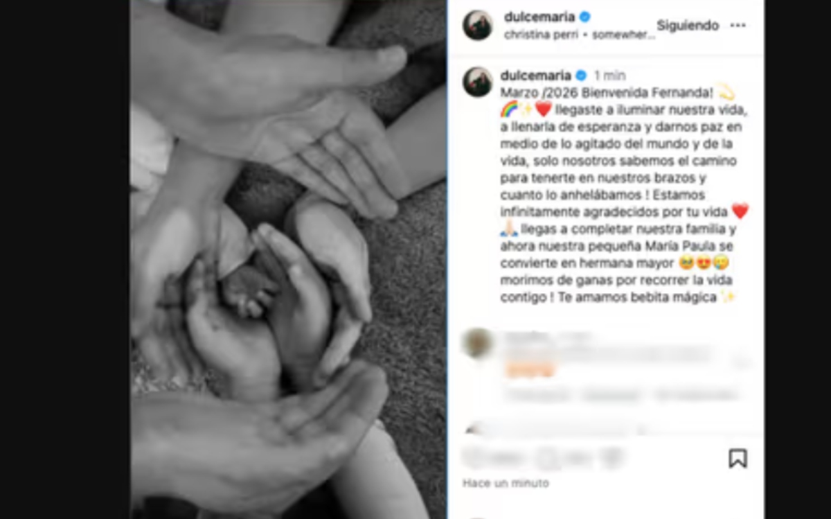 Dulce María presenta a su nueva bebé