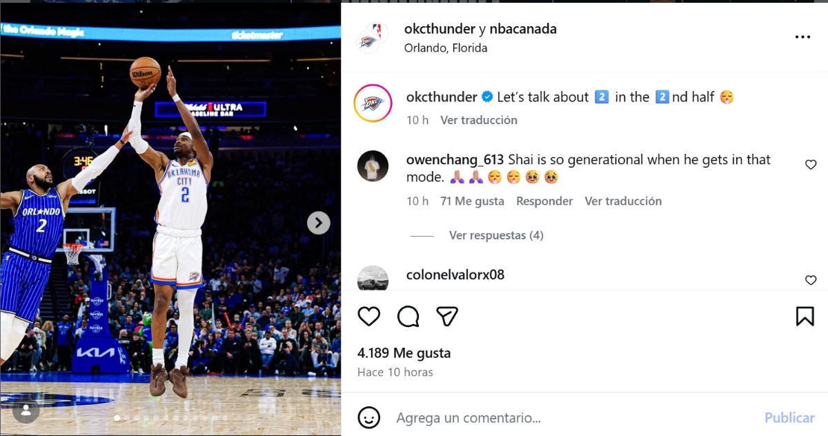 Shai Gilgeous-Alexander 40 puntos