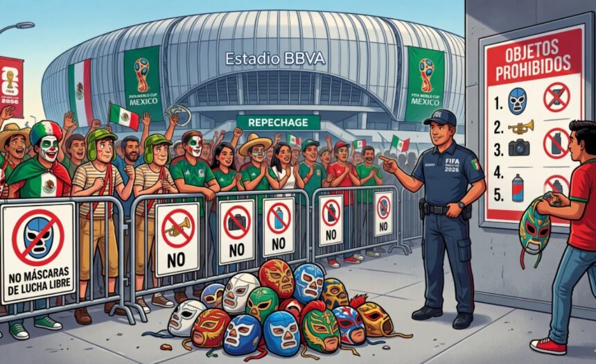 Objetos prohibidos Mundial 2026 México, Objetos prohibidos Mundial, Mundial 2026, QuéOnnda