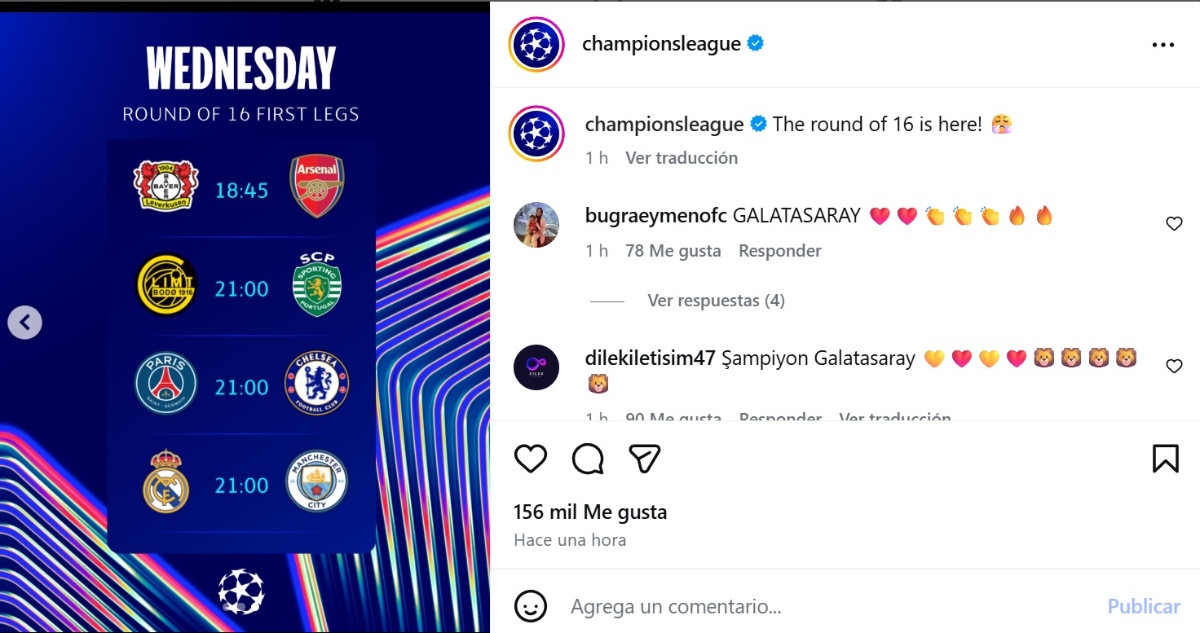 Champions League 2026 round of 16