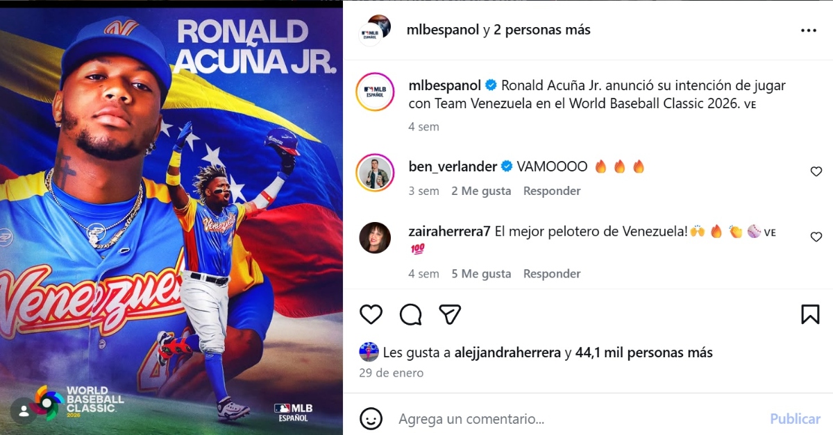 Ronald Acuña Jr., Clásico Mundial de Béisbol 2026,