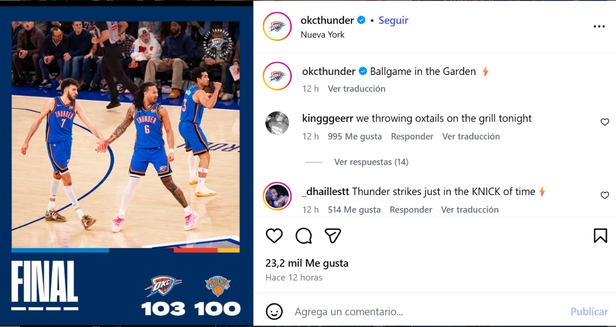 Oklahoma City Thunder Knicks