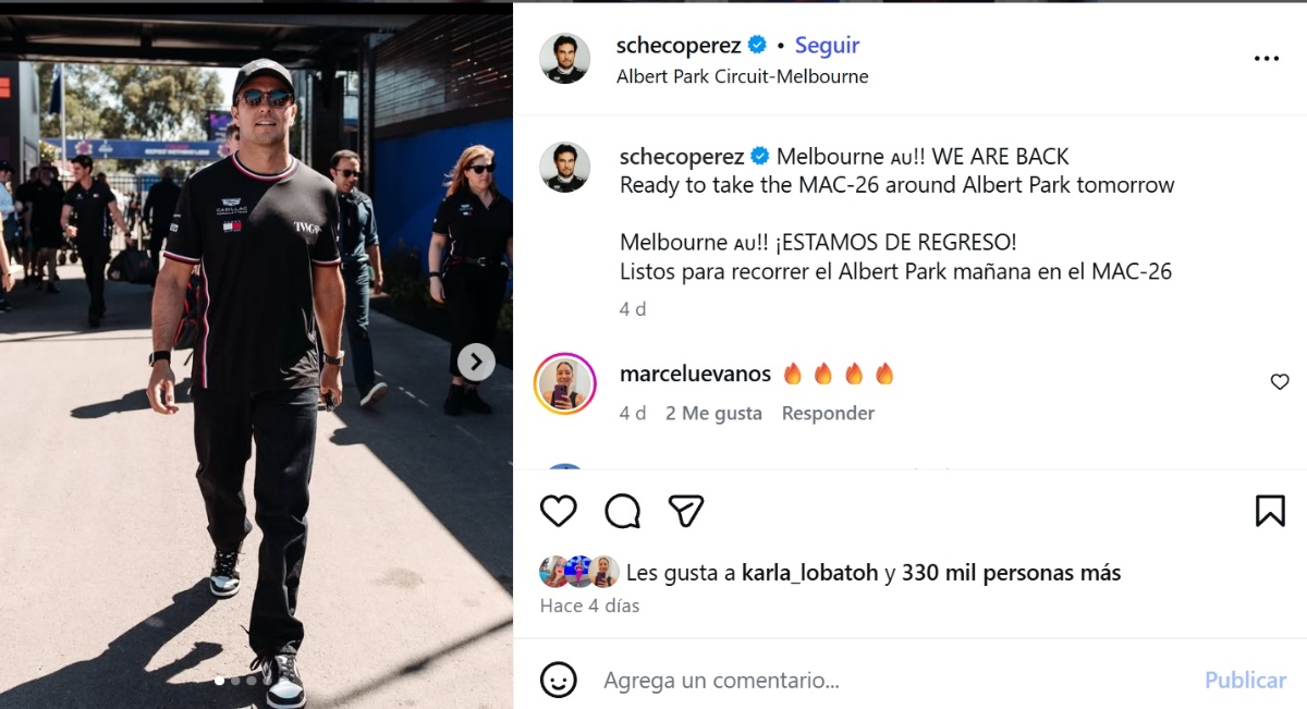 Checo Pérez Cadillac