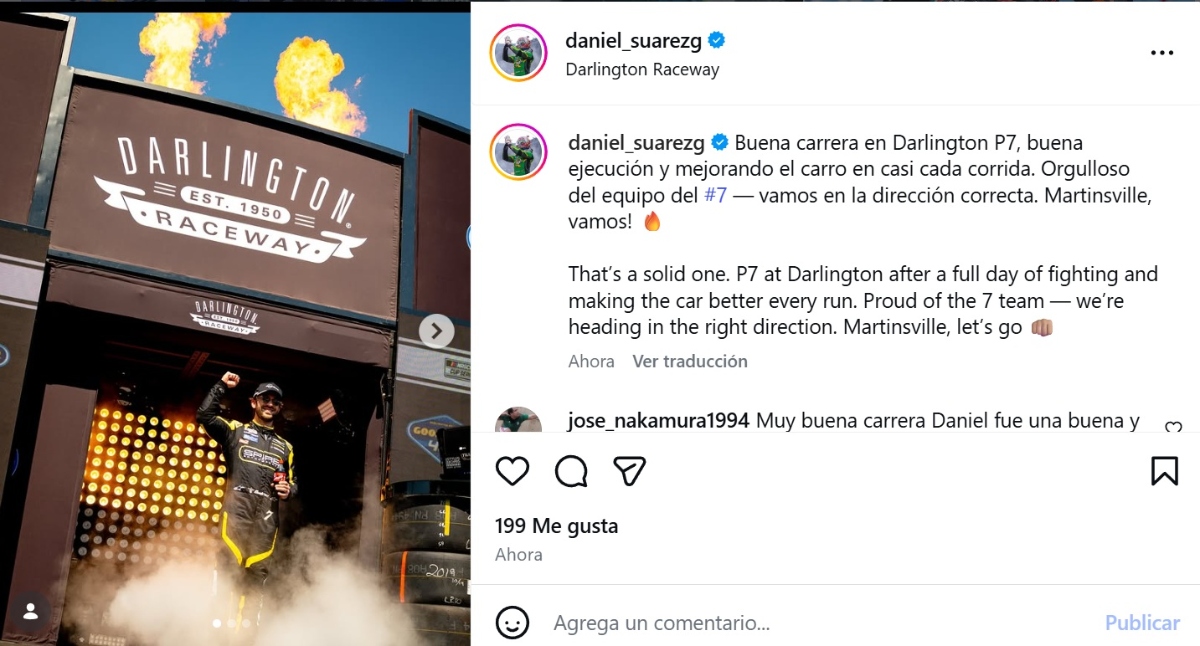 Daniel Suárez NASCAR 2026