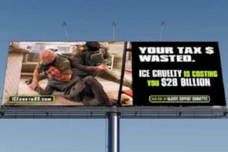 vallas contra ICE, ICE nos cuesta, anuncios contra ICE, ICE, QuéOnnda