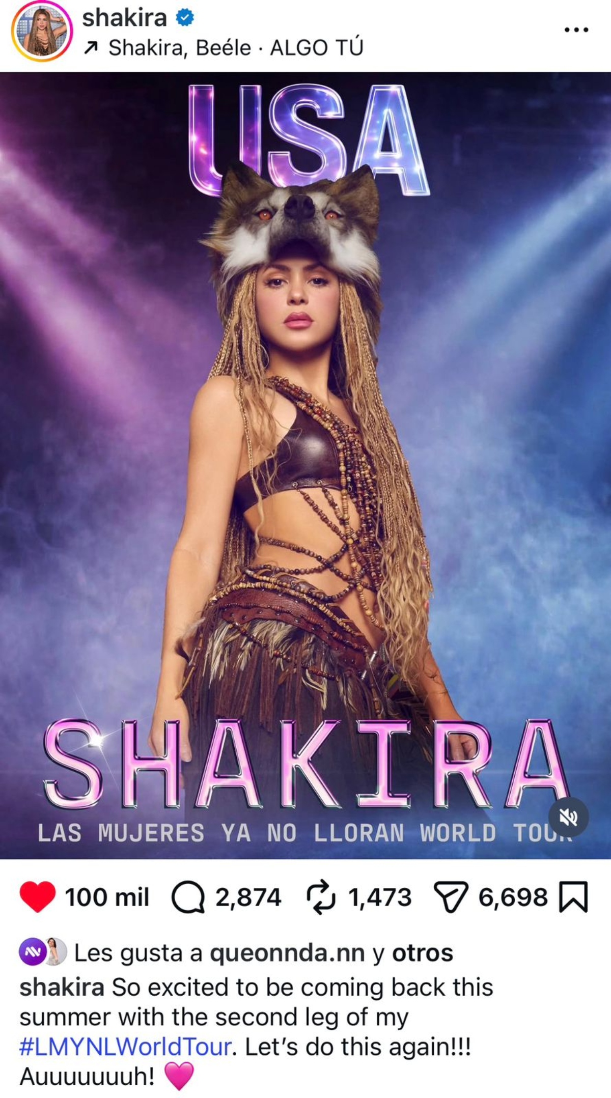 Shakira anuncia nuevas fechas para EEUU
