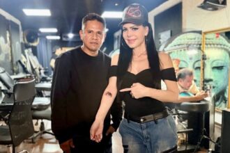Maribel Guardia se tatúa a su hijo Julián Figueroa