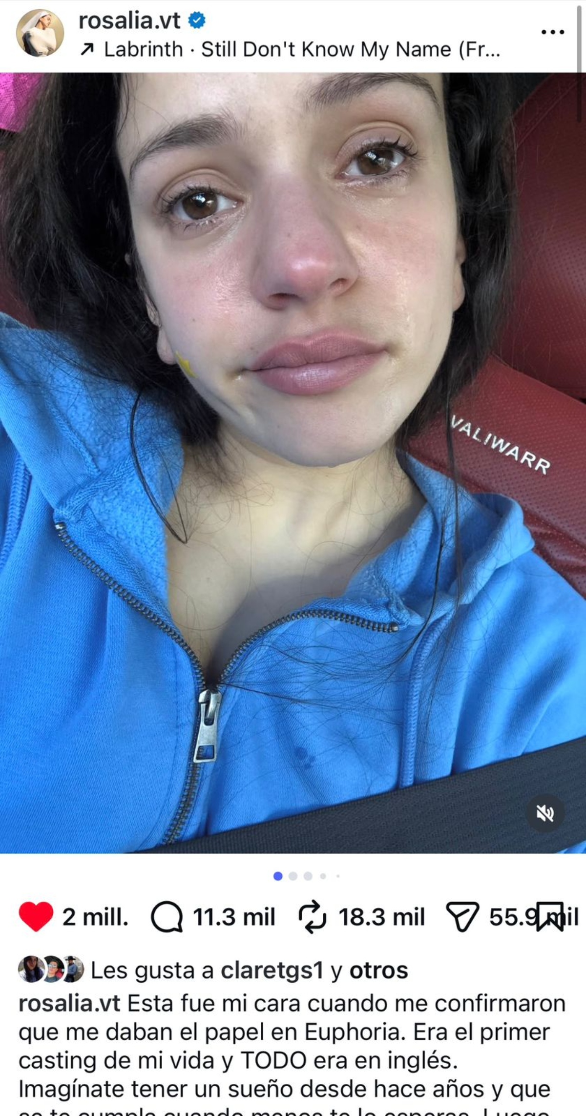 Rosalía en Euphoria y sus fotos