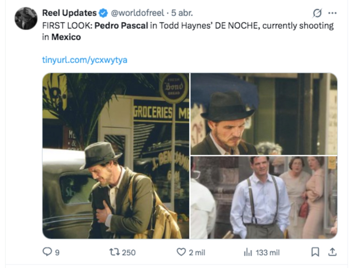 Pedro Pascal filma película en México