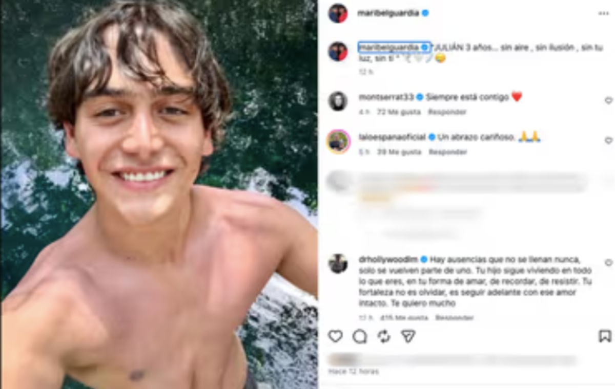 Maribel Guardia leaves message to her son Julian Figueroa