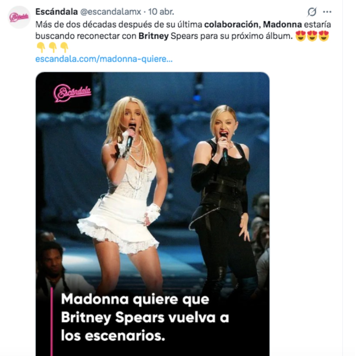 Madonna quiere a Britney Spears en su nuevo disco