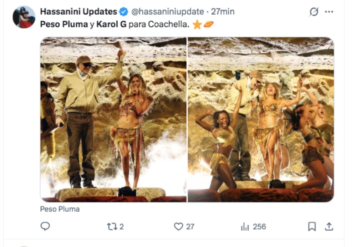 Karol G invita en Coachella a Peso Pluma y J Balvin
