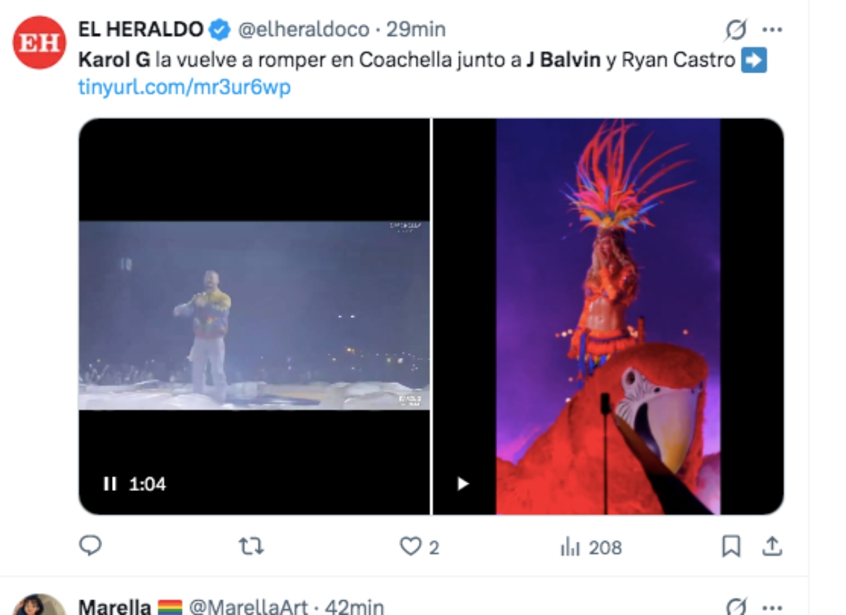 Karol G invita en Coachella a Peso Pluma y J Balvin