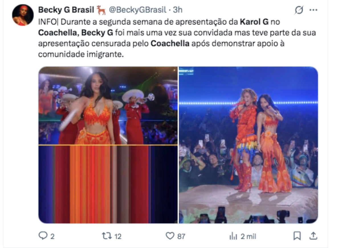 Becky es censurada en Coachella en show de Karol G
