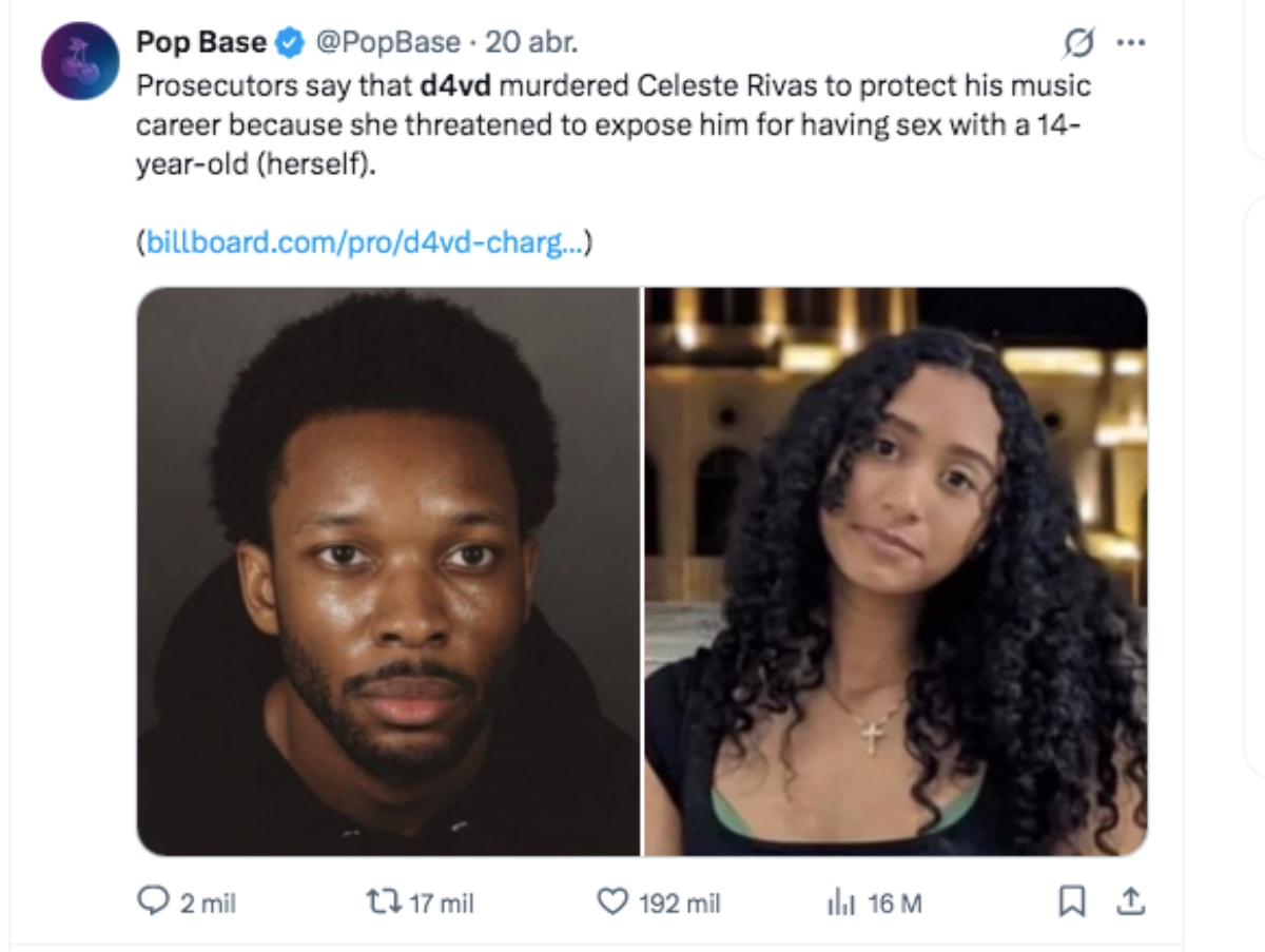 D4DV pleads not guilty to murder of Celeste Rivas