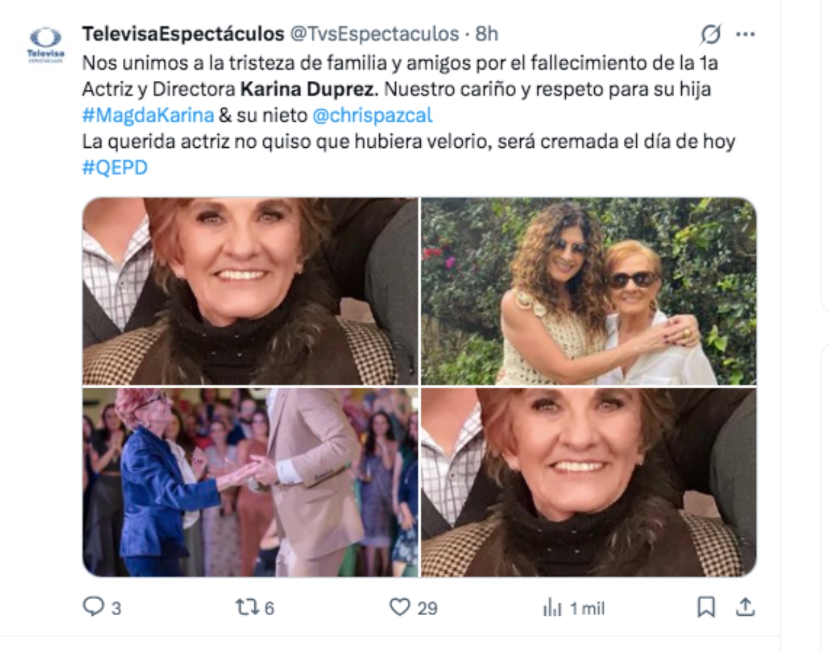 Karina Duprez dies at 79 years old